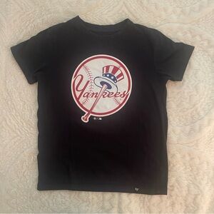 Boys Navy Blue Yankees shirt